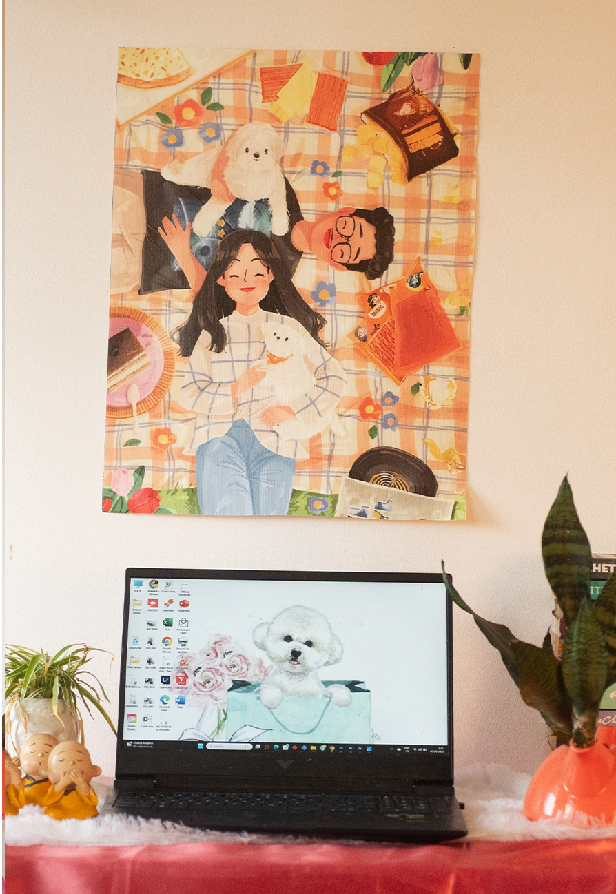 Everyday Life Katha Plate Tapestry • Multicolor • 17″×22″ • Canvas • Wall Décor for Living Room (Everyday Romance)