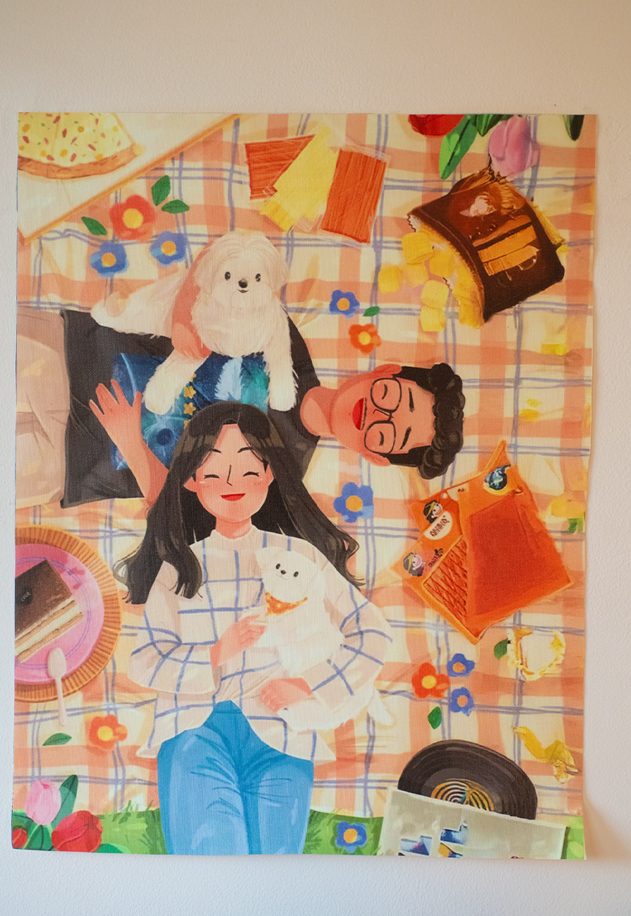 Everyday Life Katha Plate Tapestry • Multicolor • 17″×22″ • Canvas • Wall Décor for Living Room (Everyday Romance)