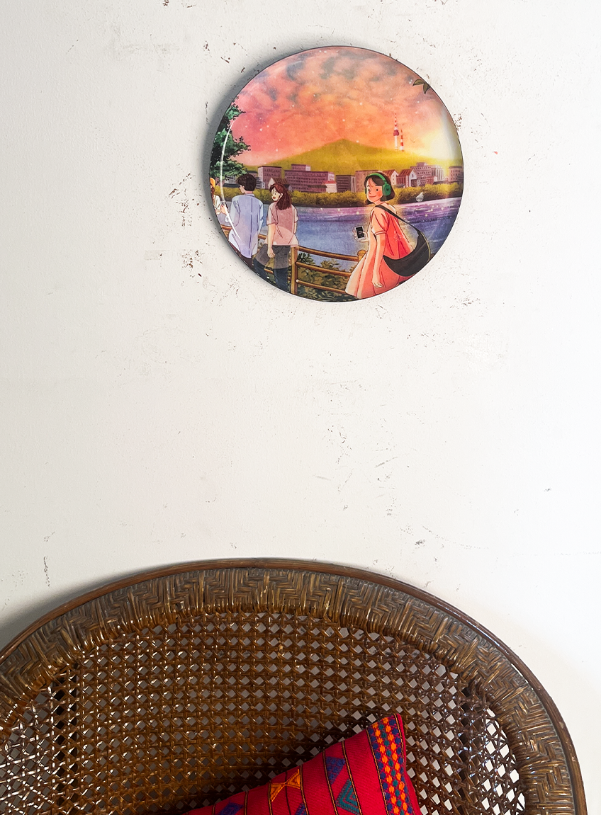 Everyday Romance 9 |10" Metal Wall Hanging Plates with Pre-Attached Hooks (Set of 1)