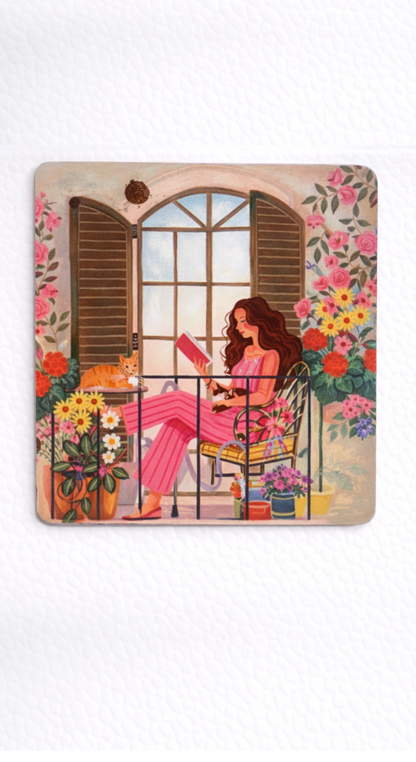 Everyday Moments Fridge Magnet • Multicolor • 4″×4″ • Matte Finish • Everyday Home Décor (Flowers, Books & Gentle Moments)