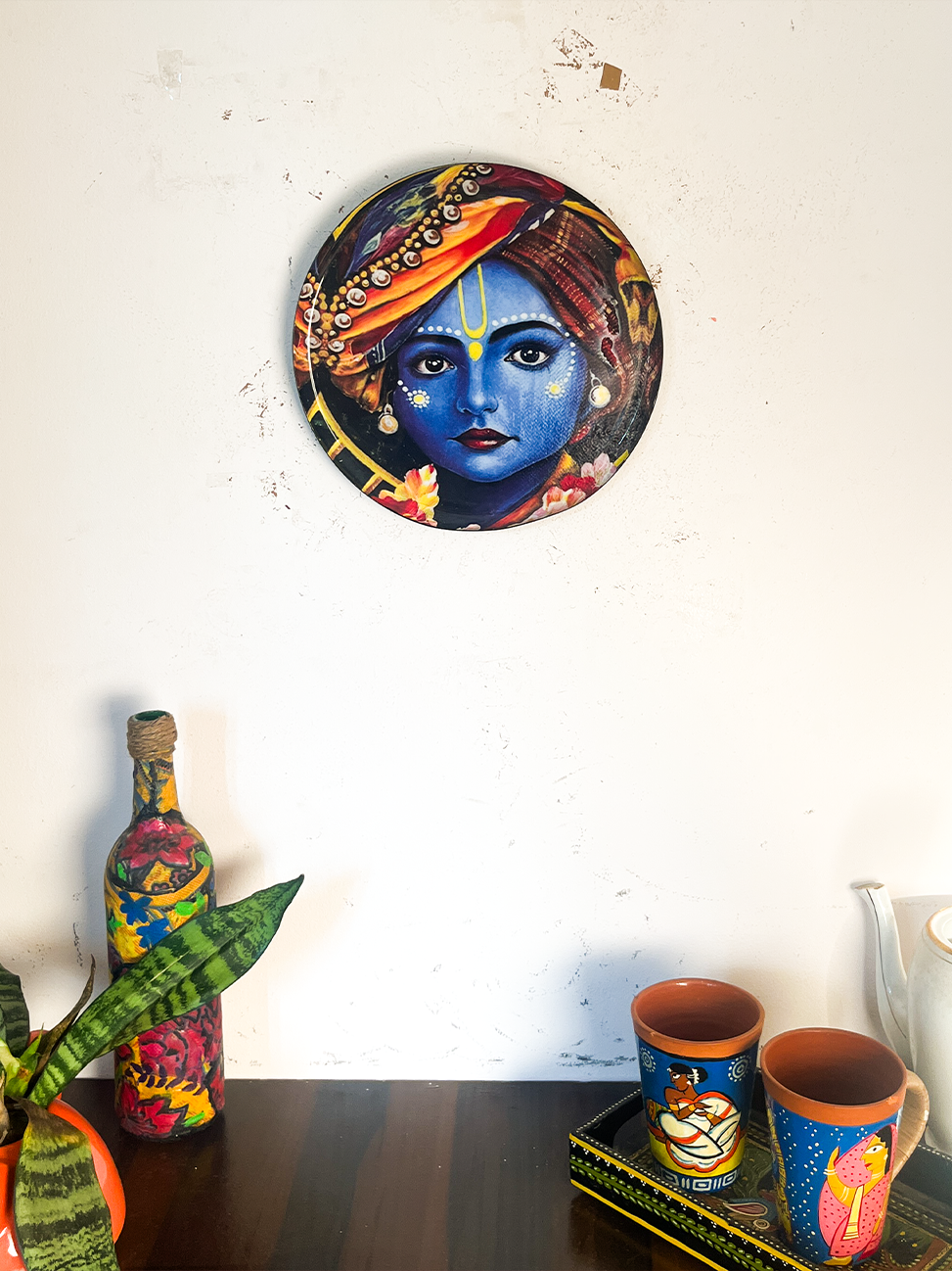 Radha Krishna Kathayein | The Eternal Love | Wall Décor Plate | 10"