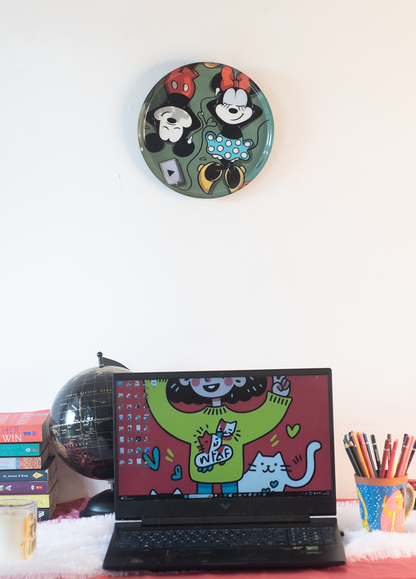 Classic Toons 11| 10" Metal Wall Hanging Plates with Pre-Attached Hooks (Set of 1)