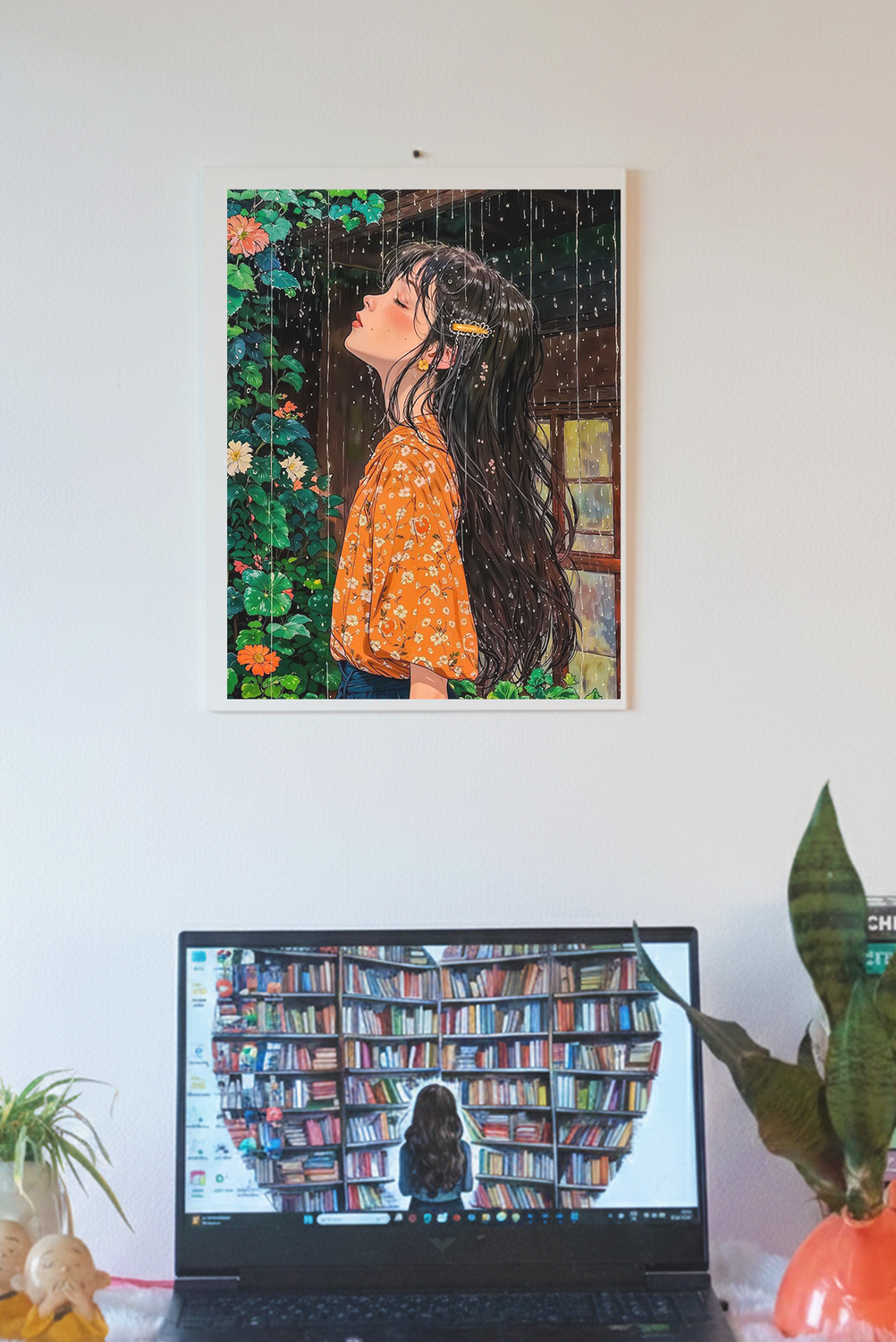 Everyday Life Katha Plate Tapestry • Multicolor • 17″×22″ • Canvas • Wall Décor for Living Room  (Monsoon Daydream)