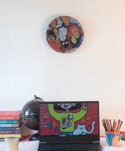 Classic Toons 9| 10" Metal Wall Hanging Plates with Pre-Attached Hooks (Set of 1)