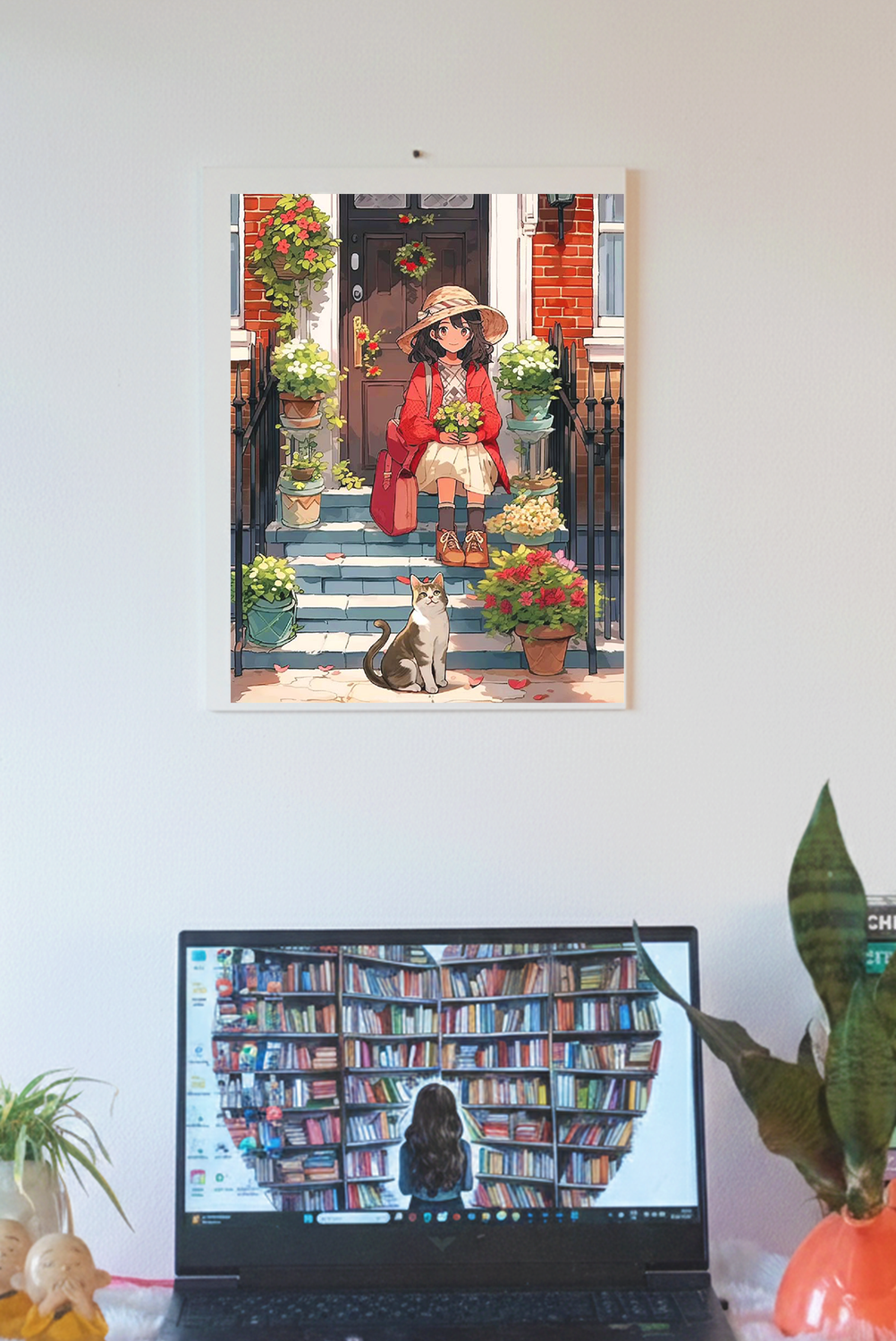 Everyday Life Katha Plate Tapestry • Multicolor • 17″×22″ • Canvas • Wall Décor for Living Room  (Doorstep Daydream)