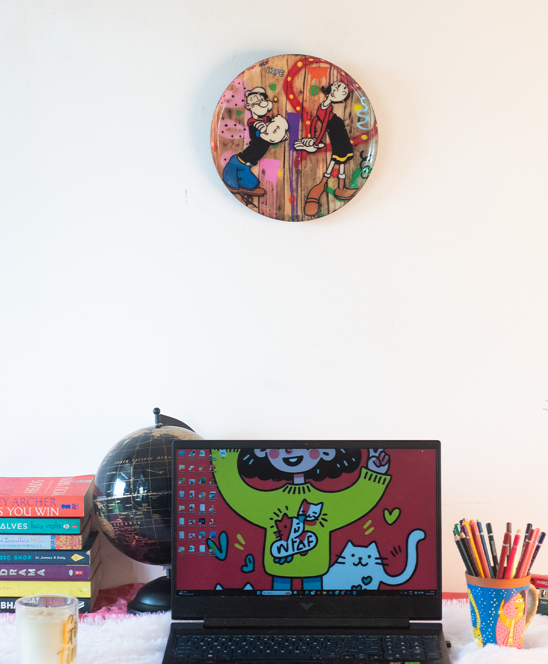Classic Toons 1| 10" Metal Wall Hanging Plates with Pre-Attached Hooks (Set of 1)