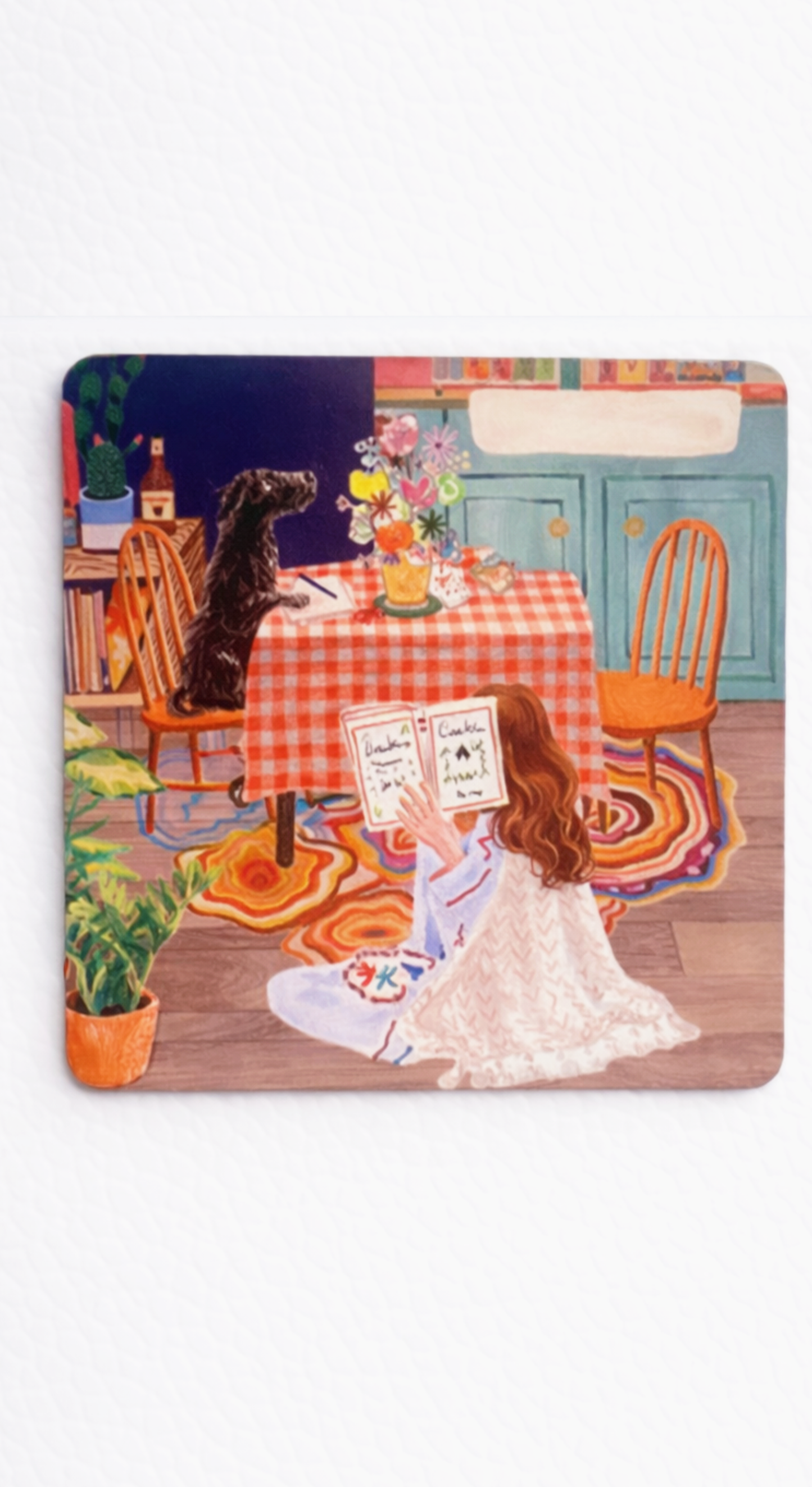 Everyday Moments Fridge Magnet • Multicolor • 4″×4″ • Matte Finish • Everyday Home Décor (Winter Evenings by the Fireplace)