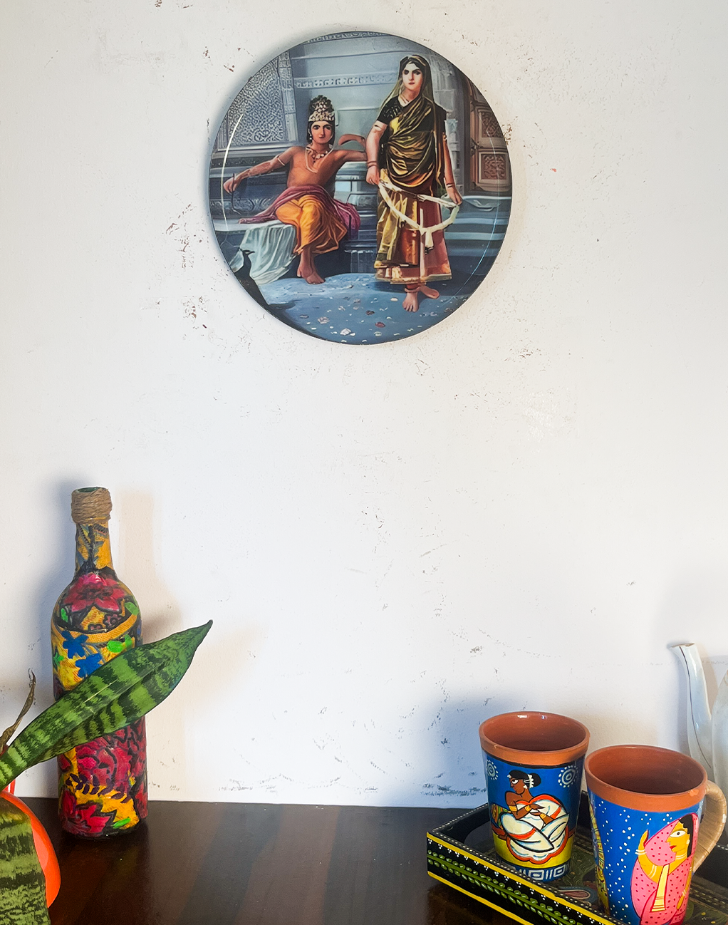 Radha Krishna Kathayein | The Celestial Harmony | Wall Décor Plate | 10"
