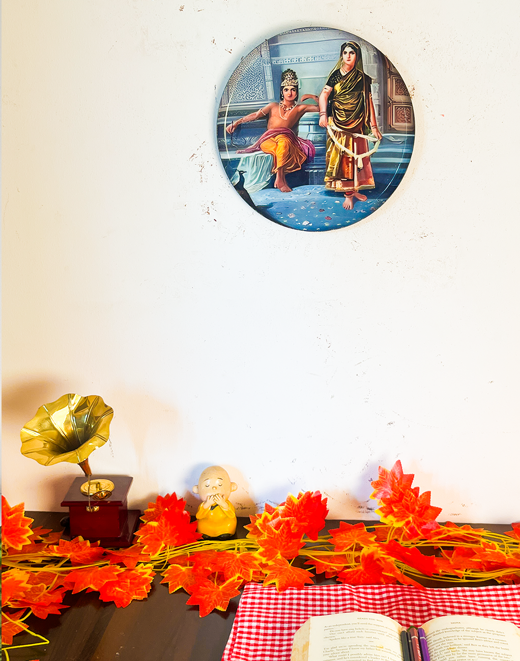 Radha Krishna Kathayein | The Celestial Harmony | Wall Décor Plate | 10"