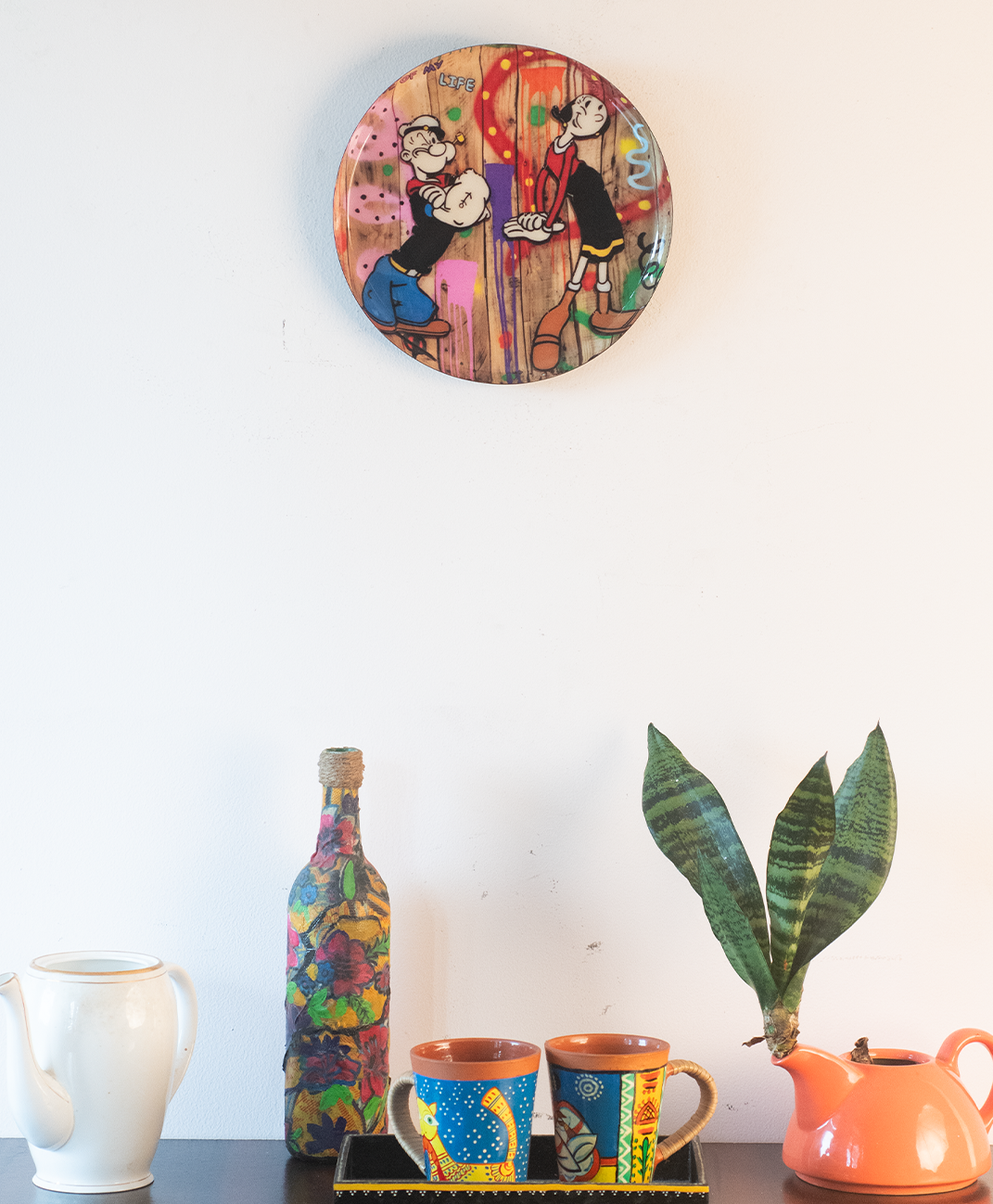Classic Toons 1| 10" Metal Wall Hanging Plates with Pre-Attached Hooks (Set of 1)
