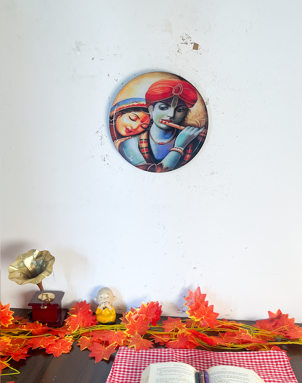 Radha Krishna Kathayein | The Love & Devotion | Wall Décor Plate | 10"