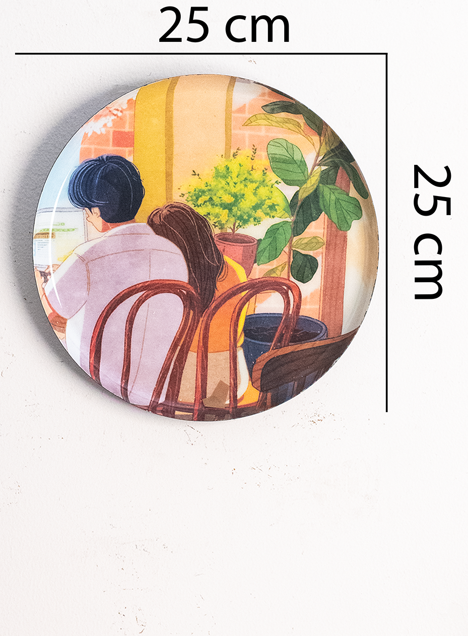Everyday Romance 5| 10" Metal Wall Hanging Plates with Pre-Attached Hooks (Set of 1)