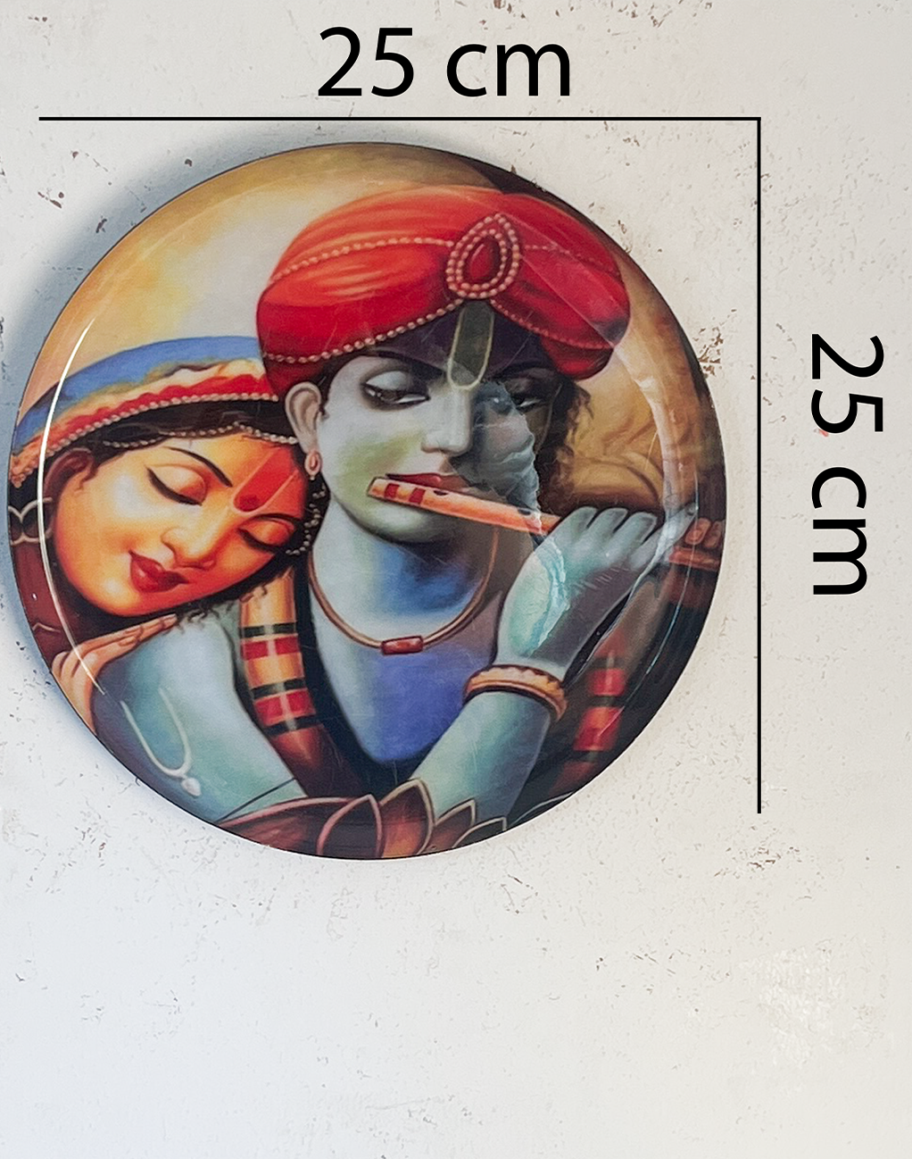 Radha Krishna Kathayein | The Love & Devotion | Wall Décor Plate | 10"
