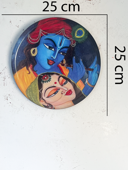 Radha Krishna Kathayein | The Eternal Bond | Wall Décor Plate | 10"