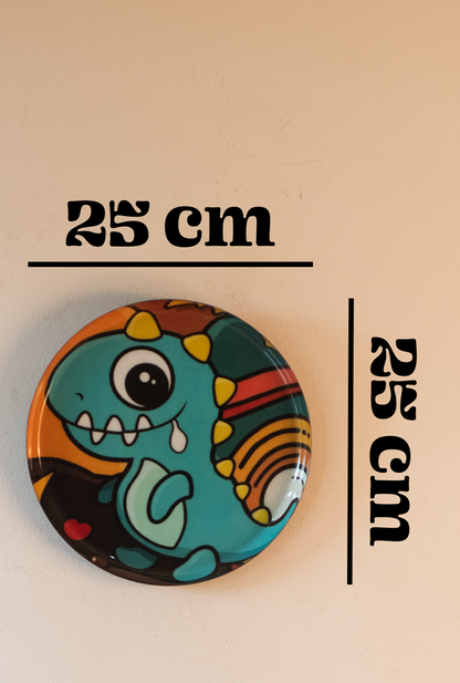 Classic Toons 3| 10" Metal Wall Hanging Plates with Pre-Attached Hooks (Set of 1)