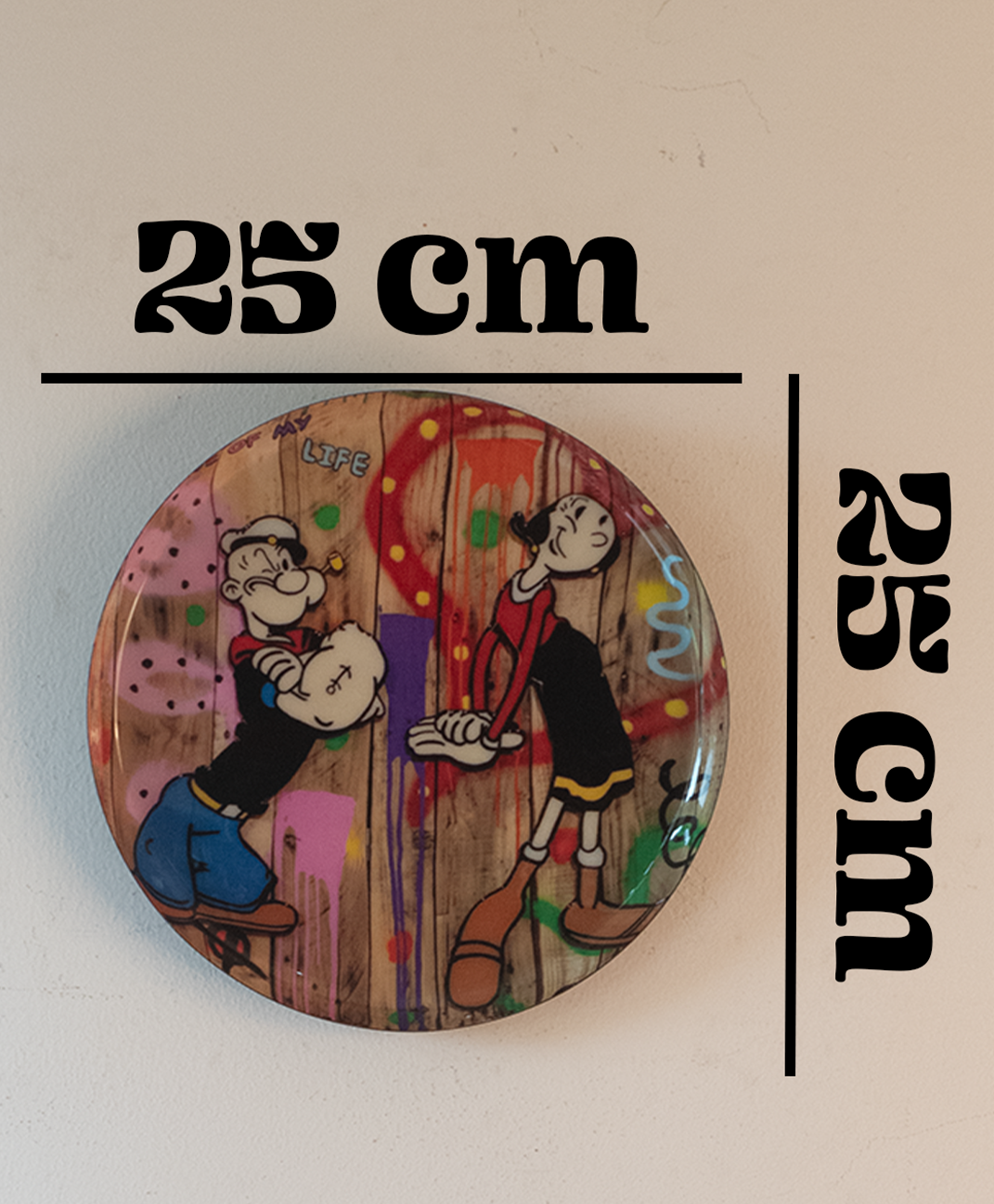 Classic Toons 1| 10" Metal Wall Hanging Plates with Pre-Attached Hooks (Set of 1)