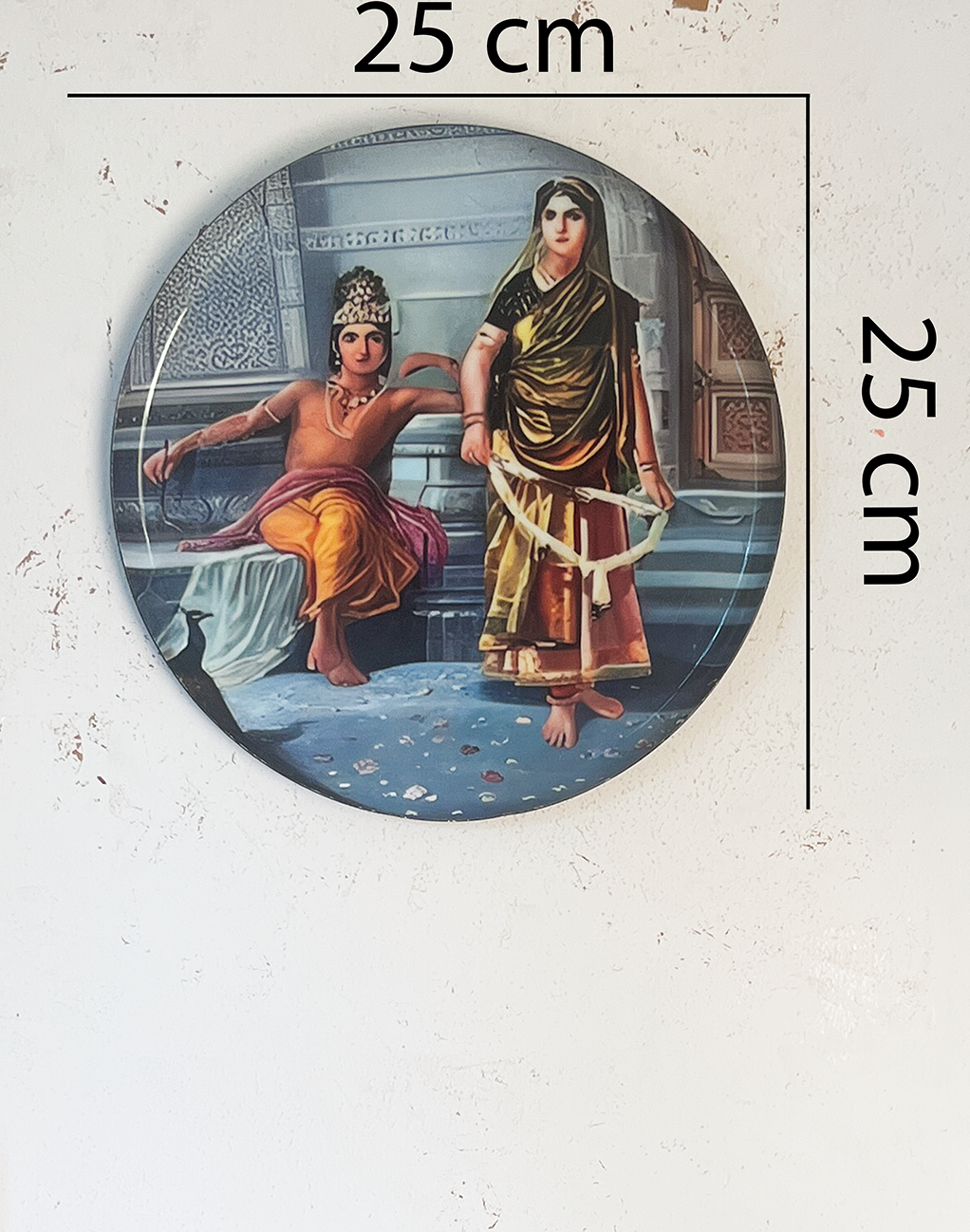 Radha Krishna Kathayein | The Celestial Harmony | Wall Décor Plate | 10"