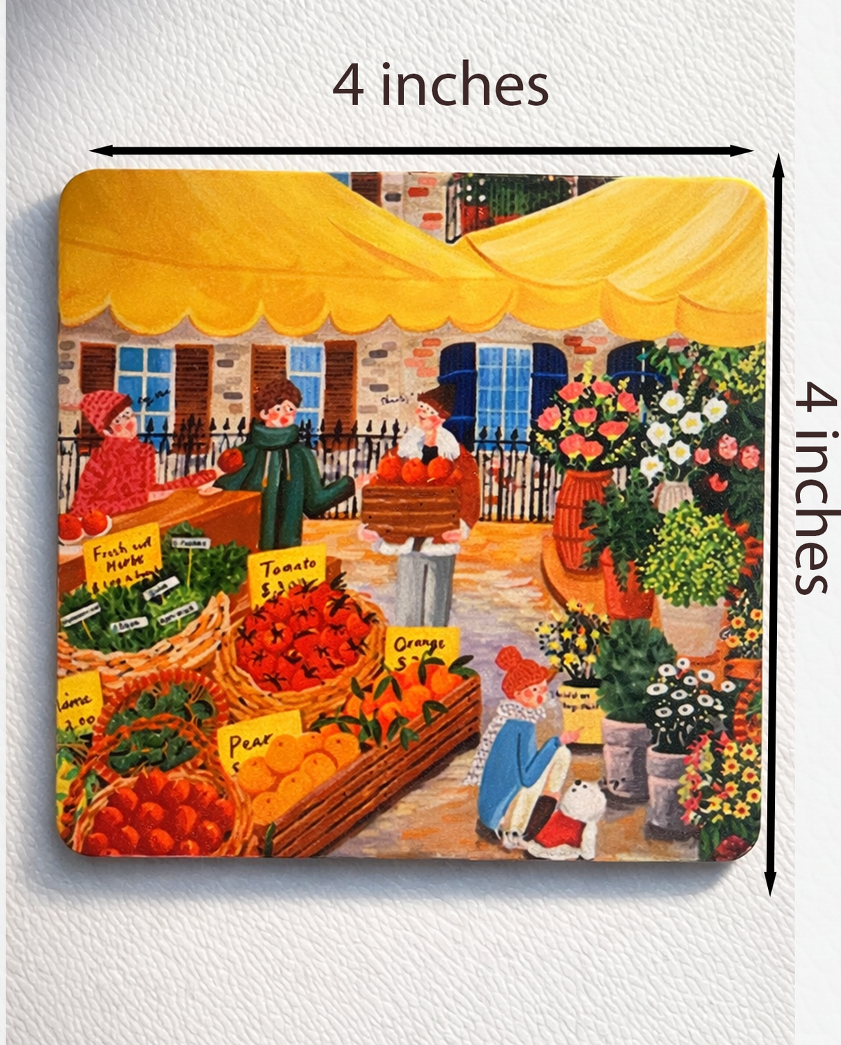 Everyday Moments Fridge Magnet • Multicolor • 4″×4″ • Matte Finish • Everyday Home Décor (Little Market Stories))