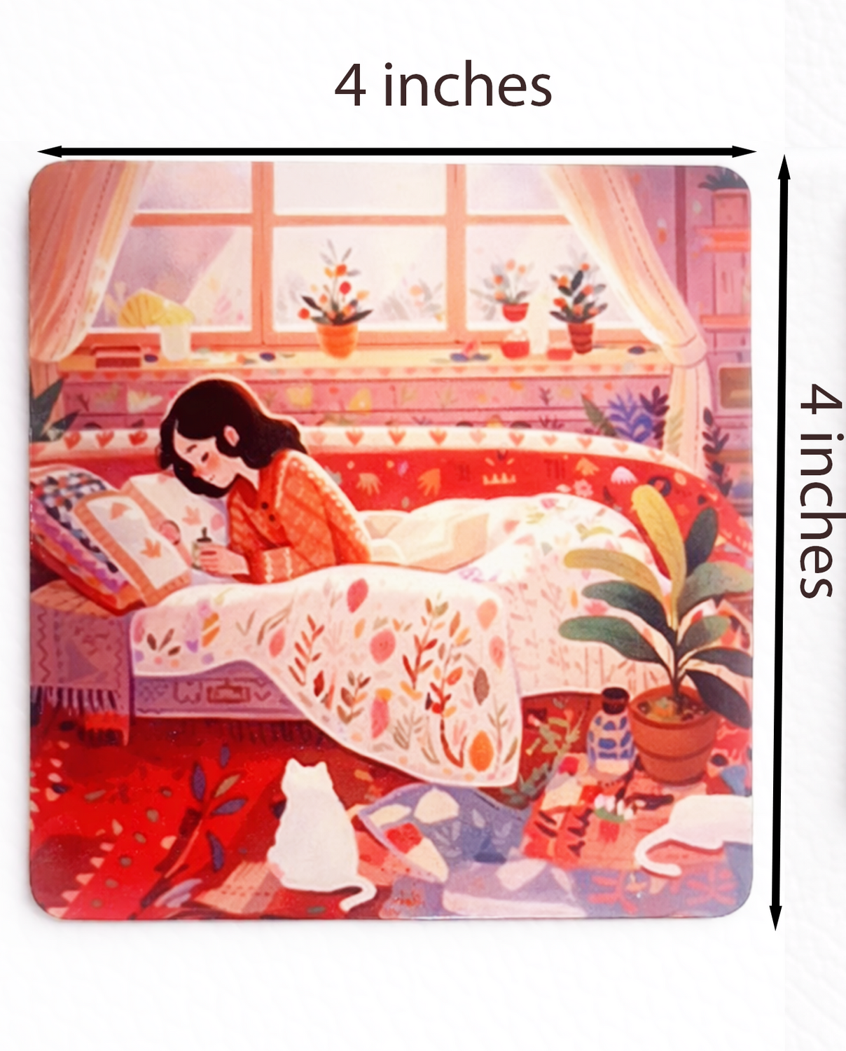 Everyday Moments Fridge Magnet • Multicolor • 4″×4″ • Matte Finish • Everyday Home Décor (Stories Before Sleep)