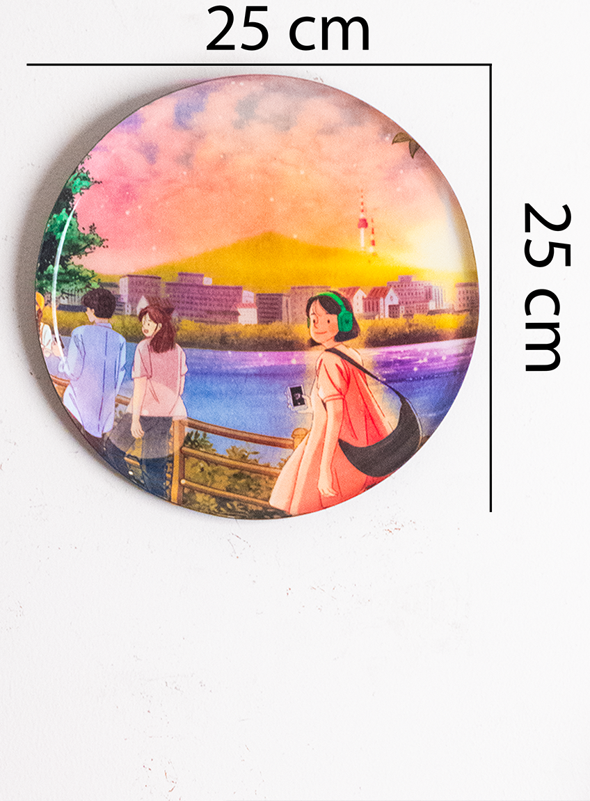 Everyday Romance 9 |10" Metal Wall Hanging Plates with Pre-Attached Hooks (Set of 1)
