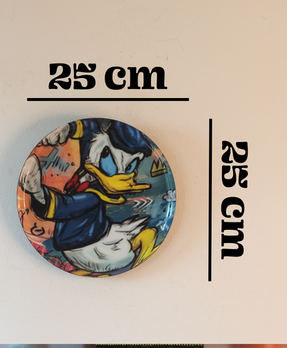 Classic Toons 8| 10" Metal Wall Hanging Plates with Pre-Attached Hooks (Set of 1)