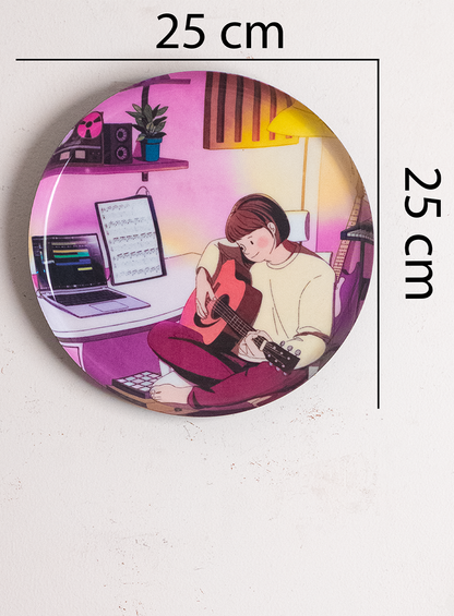 Everyday Romance 3| 10" Metal Wall Hanging Plates with Pre-Attached Hooks (Set of 1)