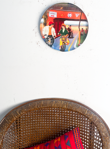 Everyday Romance 1| 10" Metal Wall Hanging Plates with Pre-Attached Hooks (Set of 1)