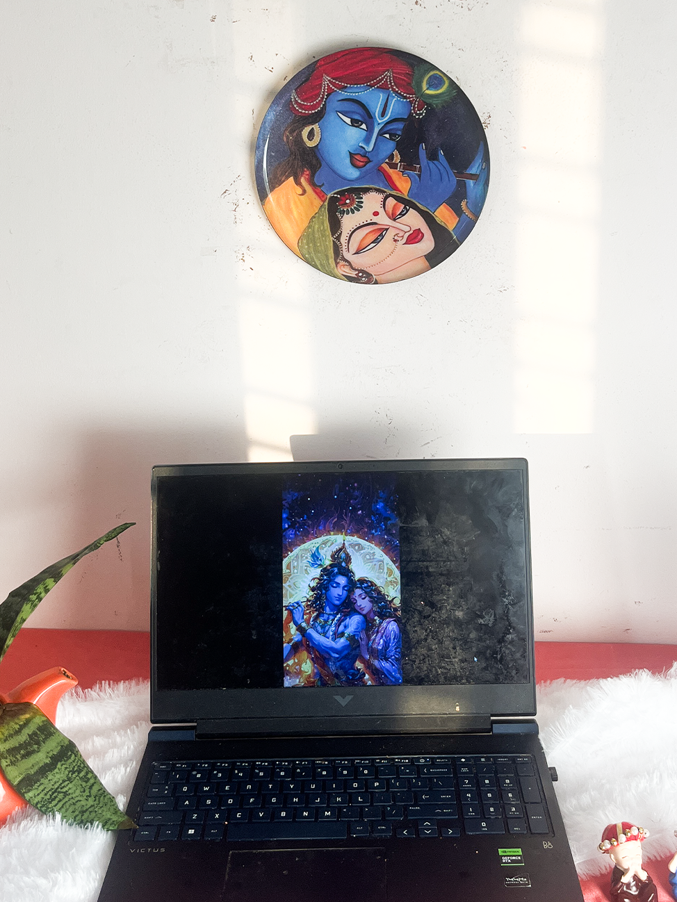 Radha Krishna Kathayein | The Eternal Bond | Wall Décor Plate | 10"