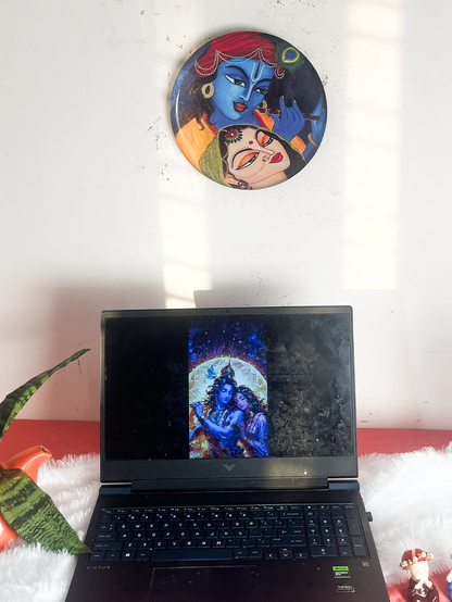 Radha Krishna Kathayein | The Eternal Bond | Wall Décor Plate | 10"