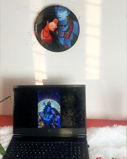 Radha Krishna Kathayein | The Sacred Union | Wall Décor Plate | 10"