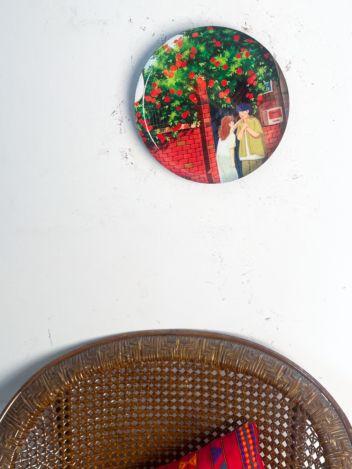 Everyday Romance 6| 10" Metal Wall Hanging Plates with Pre-Attached Hooks (Set of 1)