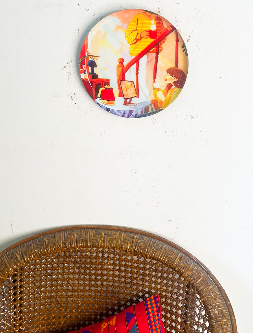 Everyday Romance 8 |10" Metal Wall Hanging Plates with Pre-Attached Hooks (Set of 1)