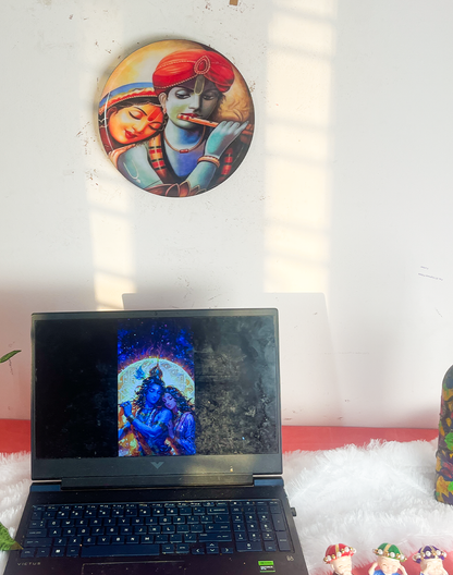 Radha Krishna Kathayein | The Love & Devotion | Wall Décor Plate | 10"